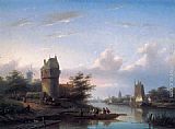 Jan Jacob Coenraad Spohler Famous Paintings - The Ferry